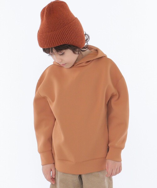 SHIPS（シップス）の「SHIPS KIDS:100～130cm / ＜多機能＞バルキー ポンチ フード パーカー（パーカー・キッズ・ライトグレー/オレンジ/クリーム/コバルトブルー・100/110/120/130）」の21枚目の写真