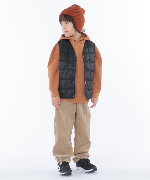 SHIPS（シップス）の「SHIPS KIDS:100～130cm / ＜多機能＞バルキー ポンチ フード パーカー（パーカー・キッズ・ライトグレー/オレンジ/クリーム/コバルトブルー・100/110/120/130）」の9枚目の写真