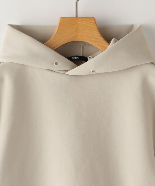 SHIPS（シップス）の「SHIPS KIDS:100～130cm / ＜多機能＞バルキー ポンチ フード パーカー（パーカー・キッズ・ライトグレー/オレンジ/クリーム/コバルトブルー・100/110/120/130）」の13枚目の写真