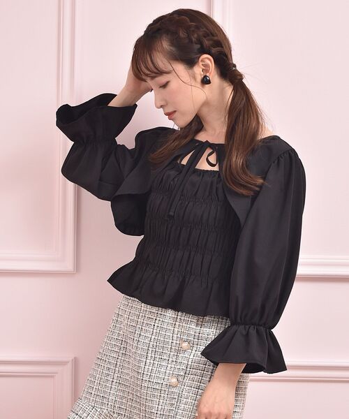 ems excite（エムズエキサイト）の「キャミ＆ボレロセット（シャツ