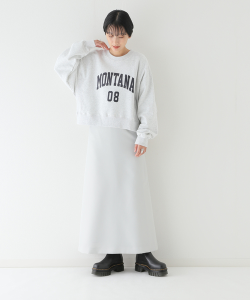 JOINT WORKS（ジョイントワークス）の「カレッジ ウラケプルオーバー（スウェット・レディース・ライトグレー/ネイビー/パープル・FREE）」の4枚目の写真