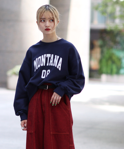 JOINT WORKS（ジョイントワークス）の「カレッジ ウラケプルオーバー（スウェット・レディース・ライトグレー/ネイビー/パープル・FREE）」の5枚目の写真