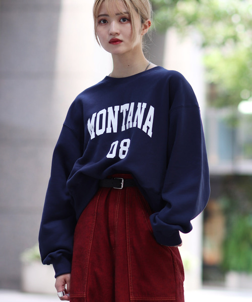 JOINT WORKS（ジョイントワークス）の「カレッジ ウラケプルオーバー（スウェット・レディース・ライトグレー/ネイビー/パープル・FREE）」の7枚目の写真