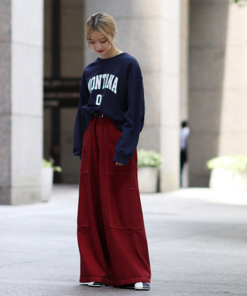 JOINT WORKS（ジョイントワークス）の「カレッジ ウラケプルオーバー（スウェット・レディース・ライトグレー/ネイビー/パープル・FREE）」の11枚目の写真