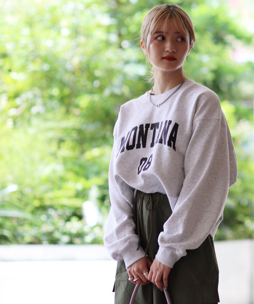 JOINT WORKS（ジョイントワークス）の「カレッジ ウラケプルオーバー（スウェット・レディース・ライトグレー/ネイビー/パープル・FREE）」の17枚目の写真