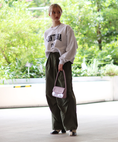 JOINT WORKS（ジョイントワークス）の「カレッジ ウラケプルオーバー（スウェット・レディース・ライトグレー/ネイビー/パープル・FREE）」の19枚目の写真