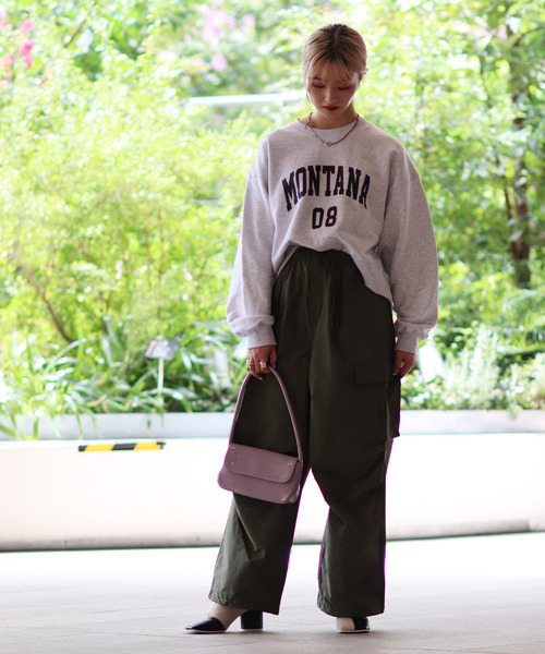 JOINT WORKS（ジョイントワークス）の「カレッジ ウラケプルオーバー（スウェット・レディース・ライトグレー/ネイビー/パープル・FREE）」の21枚目の写真