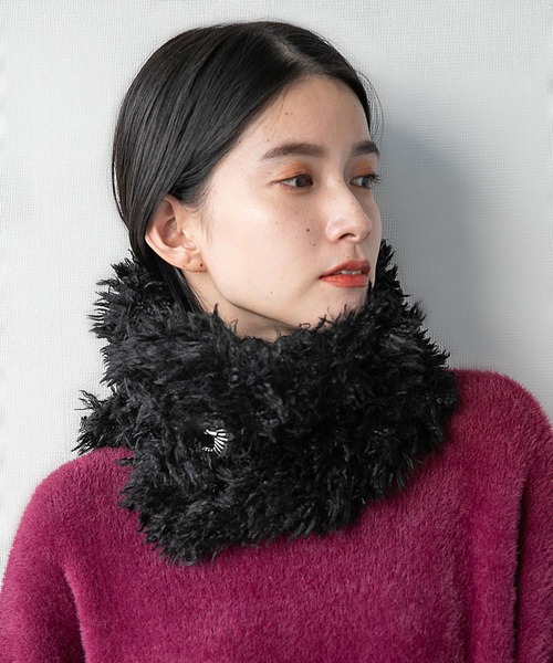 HARE（ハレ）の「ファーネックウォーマー(HARE)（ネックウォーマー/スヌード・レディース・ブラック・FREE）」の4枚目の写真