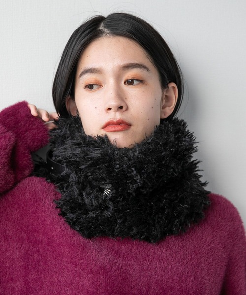 HARE（ハレ）の「ファーネックウォーマー(HARE)（ネックウォーマー/スヌード・レディース・ブラック・FREE）」の7枚目の写真