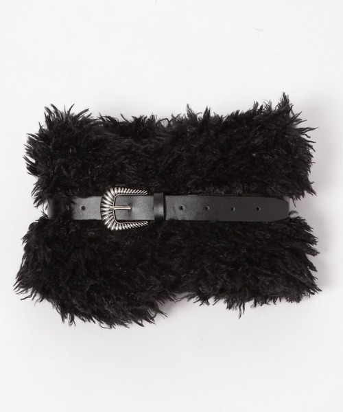 HARE（ハレ）の「ファーネックウォーマー(HARE)（ネックウォーマー/スヌード・レディース・ブラック・FREE）」の10枚目の写真