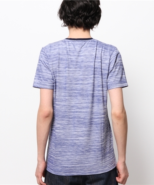 MEN'S BIGI（メンズビギ）の「デザインリブ　VネックTシャツ/吸汗速乾素材（Tシャツ/カットソー・メンズ・ブルー/サックスブルー/ネイビー/ライトピンク/ホワイト/グレー・LL/SMALL/MEDIUM/LARGE）」の8枚目の写真