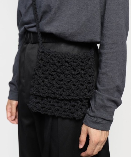 Badhiya(バディ―ヤ)の「【Badhiya】Macrame shoulder(ショルダーバッグ・メンズ・ブラック/イエロー/オレンジ・FREE)」の13枚目の写真