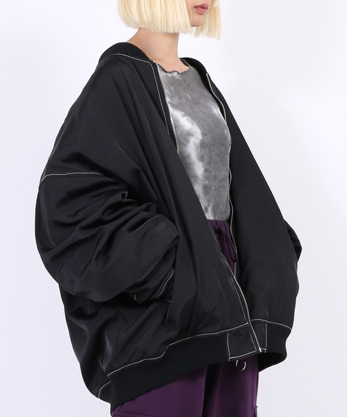 PUNYUS（プニュズ）の「ステッチMA-1（MA-1・レディース・ブラック・2/3/4）」の10枚目の写真