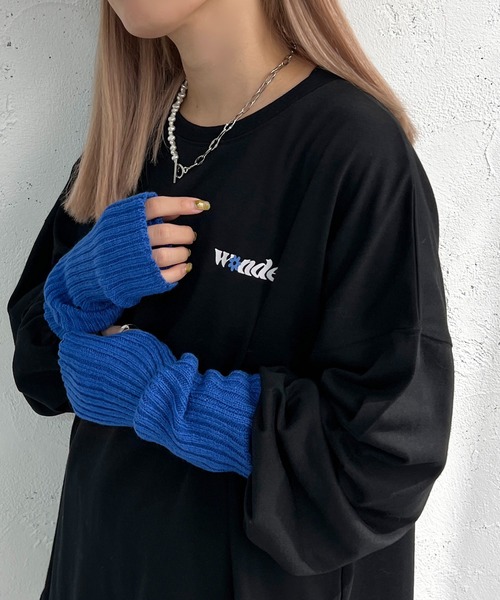 apres jour mignon（アプレジュールミニョン）の「リブアームウォーマー【ZOZOTOWN限定アイテム】（アームカバー・レディース・ピンク/ブルー/オレンジ/グリーン系その他/パープル/ブラック・フリー）」の13枚目の写真