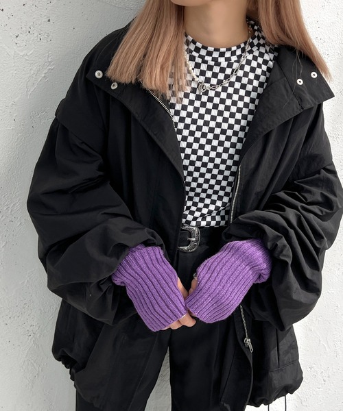 apres jour mignon（アプレジュールミニョン）の「リブアームウォーマー【ZOZOTOWN限定アイテム】（アームカバー・レディース・ピンク/ブルー/オレンジ/グリーン系その他/パープル/ブラック・フリー）」の15枚目の写真