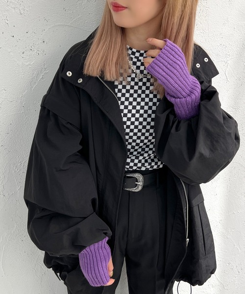 apres jour mignon（アプレジュールミニョン）の「リブアームウォーマー【ZOZOTOWN限定アイテム】（アームカバー・レディース・ピンク/ブルー/オレンジ/グリーン系その他/パープル/ブラック・フリー）」の16枚目の写真