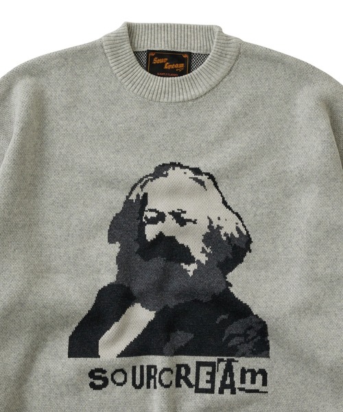 Sourcream(サワークリーム)の「【Sourcream/サワークリーム】KARLニット(ニット/セーター・メンズ・アッシュグレー/ブラック/ワインレッド・FREE)」の15枚目の写真