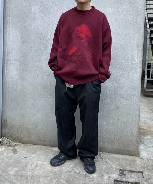 Sourcream(サワークリーム)の「【Sourcream/サワークリーム】KARLニット(ニット/セーター・メンズ・アッシュグレー/ブラック/ワインレッド・FREE)」の10枚目の写真