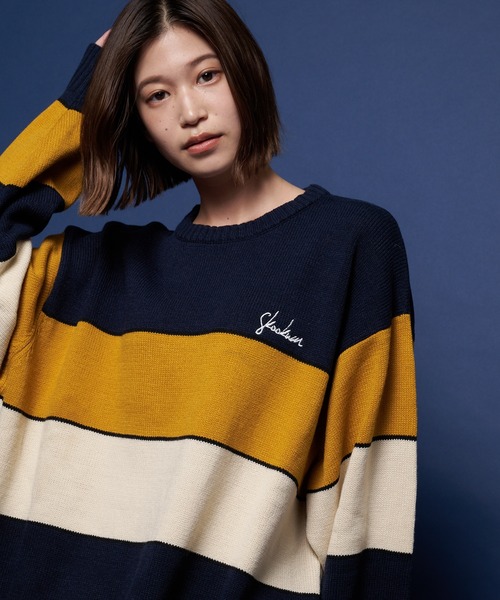 SKOOKUM（スクーカム）の「SKOOKUM /スクーカム BORDER KNIT（ニット/セーター・メンズ・ネイビー/イエロー/ブルー/ダークブルー・M/L）」の19枚目の写真