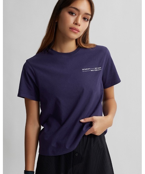 Saturdays NYC(サタデーズ ニューヨークシティ )の「Fundamental Standard SS Tee(Tシャツ/カットソー・レディース・ネイビー/ブラック/オリーブ・L/M/S/X-SMALL)」の3枚目の写真