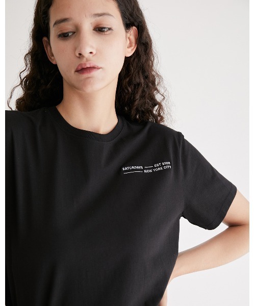 Saturdays NYC(サタデーズ ニューヨークシティ )の「Fundamental Standard SS Tee(Tシャツ/カットソー・レディース・ネイビー/ブラック/オリーブ・L/M/S/X-SMALL)」の6枚目の写真
