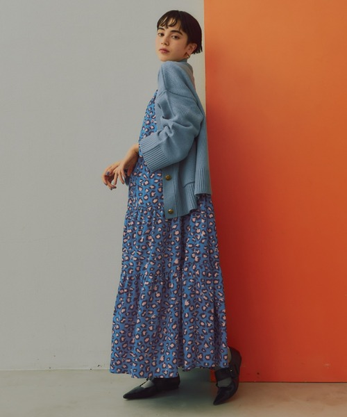 レオパードサテンワンピース（ワンピース）｜manana suerte