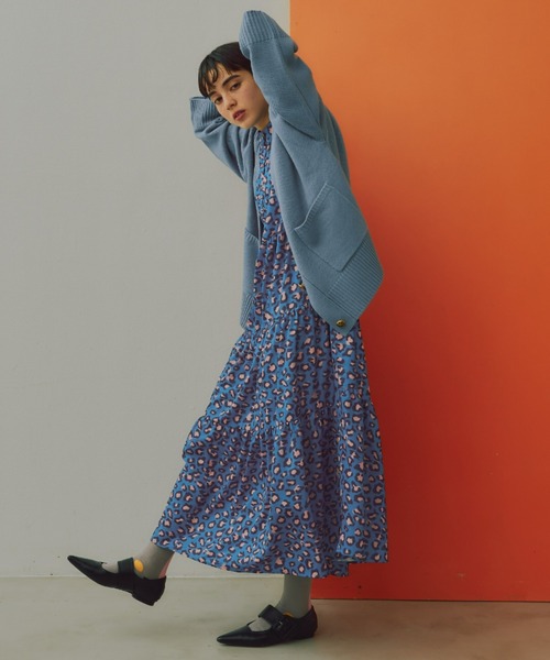 レオパードサテンワンピース（ワンピース）｜manana suerte