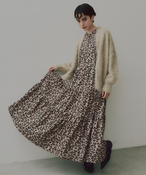 レオパードサテンワンピース（ワンピース）｜manana suerte  