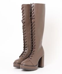 EDIT COLOGNE | レースアップロングブーツ(パンプス)