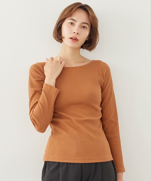 bijorie（ビジュリィ）の「【bijorie】ベストボディブラカップ付きリブロングスリーブ／NEW BASIC series（その他アンダーウェア/インナー・レディース・アイボリー/ブラウン系その他/チャコール・MEDIUM/LARGE/LG）」の14枚目の写真