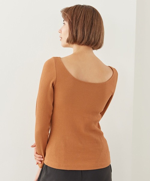 bijorie（ビジュリィ）の「【bijorie】ベストボディブラカップ付きリブロングスリーブ／NEW BASIC series（その他アンダーウェア/インナー・レディース・アイボリー/ブラウン系その他/チャコール・MEDIUM/LARGE/LG）」の17枚目の写真