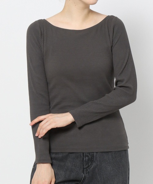 bijorie（ビジュリィ）の「【bijorie】ベストボディブラカップ付きリブロングスリーブ／NEW BASIC series（その他アンダーウェア/インナー・レディース・アイボリー/ブラウン系その他/チャコール・MEDIUM/LARGE/LG）」の20枚目の写真