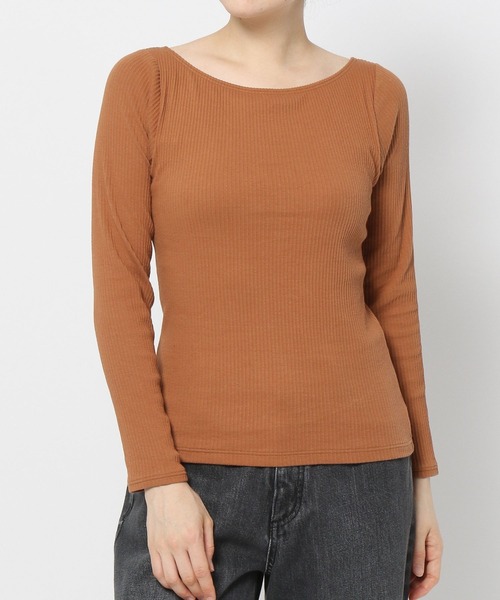 bijorie（ビジュリィ）の「【bijorie】ベストボディブラカップ付きリブロングスリーブ／NEW BASIC series（その他アンダーウェア/インナー・レディース・アイボリー/ブラウン系その他/チャコール・MEDIUM/LARGE/LG）」の12枚目の写真