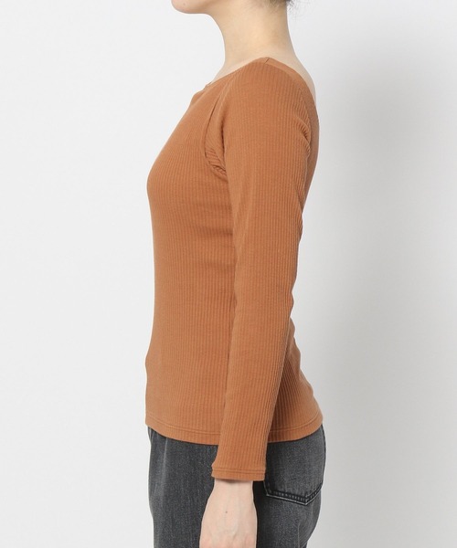 bijorie（ビジュリィ）の「【bijorie】ベストボディブラカップ付きリブロングスリーブ／NEW BASIC series（その他アンダーウェア/インナー・レディース・アイボリー/ブラウン系その他/チャコール・MEDIUM/LARGE/LG）」の8枚目の写真