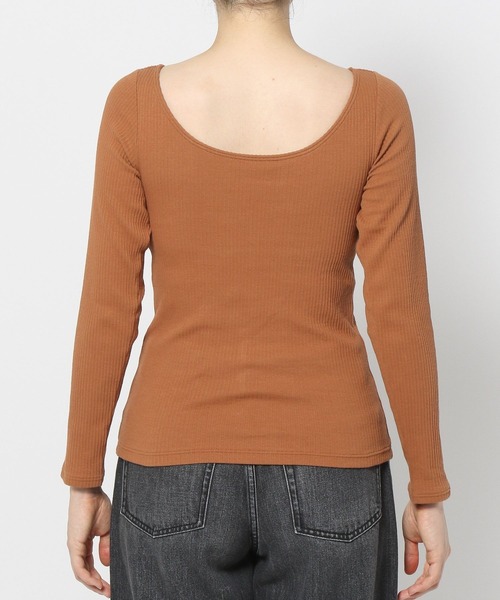 bijorie（ビジュリィ）の「【bijorie】ベストボディブラカップ付きリブロングスリーブ／NEW BASIC series（その他アンダーウェア/インナー・レディース・アイボリー/ブラウン系その他/チャコール・MEDIUM/LARGE/LG）」の6枚目の写真