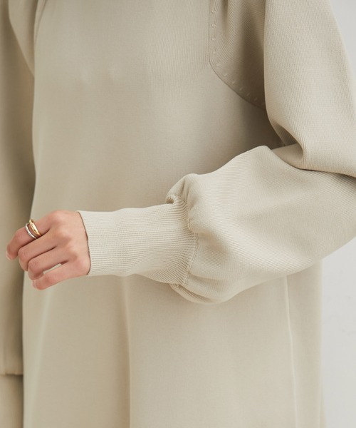 VIS（ビス）の「【洗える】パフスリーブロングワンピース【sustainable】（ワンピース・レディース・ブラック/ベージュ・FREE）」の17枚目の写真