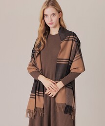 MACKINTOSH LONDON | ブロックチェックカシミヤストール(マフラー)