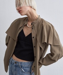 casane | レイヤーカラードッキングブラウス(シャツ/ブラウス)