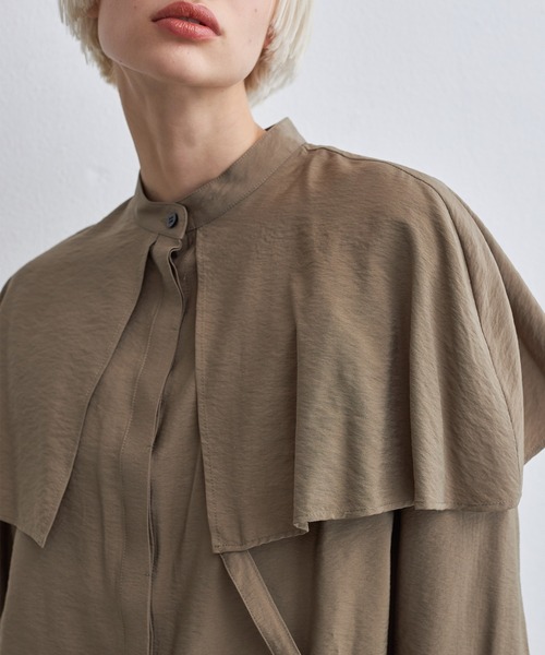 casane(カサネ)の「レイヤーカラードッキングブラウス(シャツ/ブラウス・レディース・ホワイト/ブラウン・FREE)」の15枚目の写真