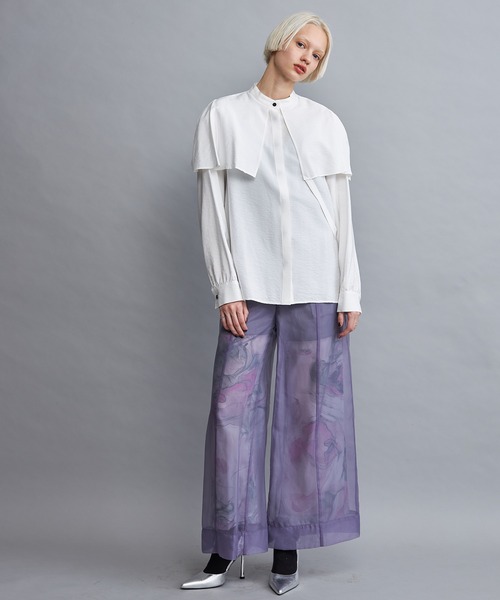 casane(カサネ)の「レイヤーカラードッキングブラウス(シャツ/ブラウス・レディース・ホワイト/ブラウン・FREE)」の17枚目の写真