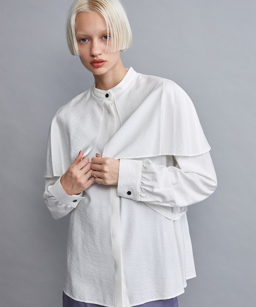 casane(カサネ)の「レイヤーカラードッキングブラウス(シャツ/ブラウス・レディース・ホワイト/ブラウン・FREE)」の20枚目の写真