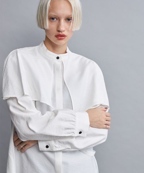 casane(カサネ)の「レイヤーカラードッキングブラウス(シャツ/ブラウス・レディース・ホワイト/ブラウン・FREE)」の21枚目の写真