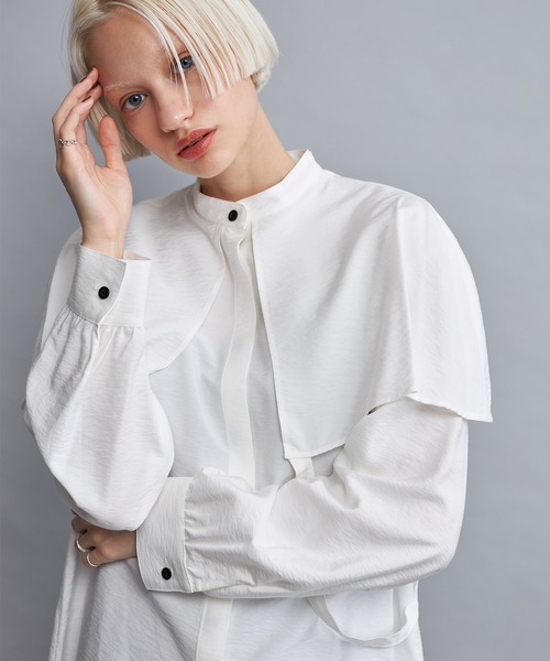 casane(カサネ)の「レイヤーカラードッキングブラウス(シャツ/ブラウス・レディース・ホワイト/ブラウン・FREE)」の22枚目の写真