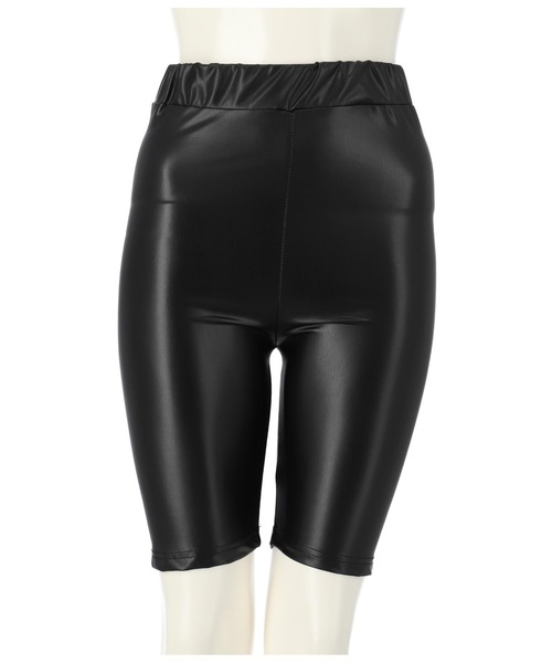 ANAP（アナップ）の「フェイクレザーバイカーレギンス（レギンス/スパッツ・レディース・ライトベージュ/ブラック・FREE）」の9枚目の写真