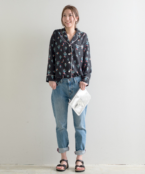 B:MING by BEAMS(ビーミングバイビームス)の「ビーミング by ビームス / サボテンブラウス(シャツ/ブラウス・レディース・ブラック・ONE SIZE)」の6枚目の写真