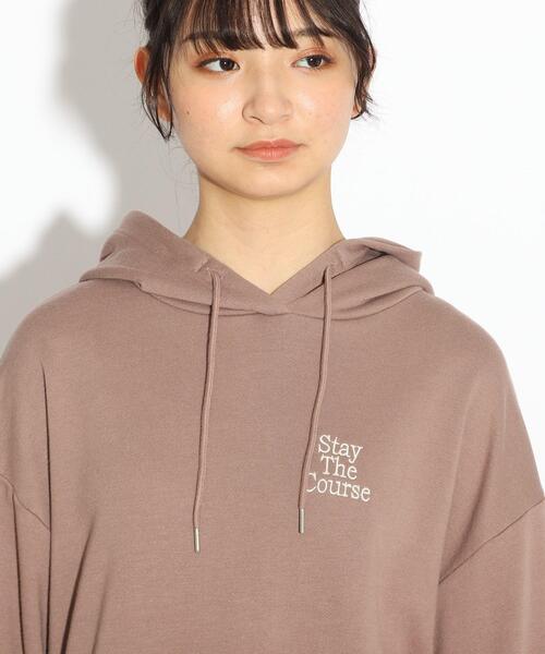 PINK-latte(ピンクラテ)の「◆裏毛くま耳ワンポイントパーカー(パーカー・キッズ・ダークブラウン/ベージュ/アイボリー・15 /14/16)」の19枚目の写真