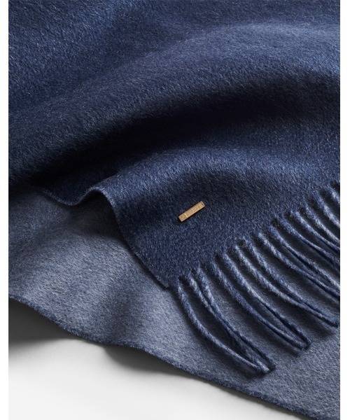 dunhill(ダンヒル)の「【返却】カシミア ダブルフェイスマフラー(マフラー・メンズ・ブラック/ブルー/チャコールグレー×ブラック・ONE SIZE)」の9枚目の写真