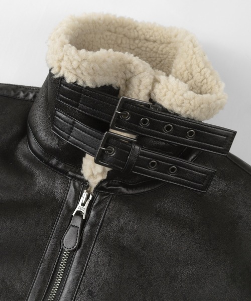 Alpha Industries（アルファインダストリーズ）の「【ALPHA INDUSTRIES/アルファ インダストリーズ】B-3 FAKE MOUTON/ ボアブルゾン/フライトジャケット/ムートンジャケット（ムートンコート・メンズ・ダークブラウン/ブラック/ライトブラウン・M/L/XL）」の5枚目の写真