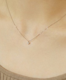 K10ダイヤモンド　 ソリテールネックレス( WG)