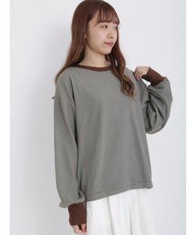 Samansa Mos2 | スムースボーダーTシャツ(Tシャツ/カットソー)